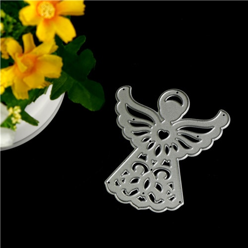 Kleine Engel Stansmessen Carbon Staal Diy Scrapbooking Die Cuts Wedding Kaarten Fotoalbum Decoratie Metalen Ambachtelijke Sterft 6.5*7.2Cm