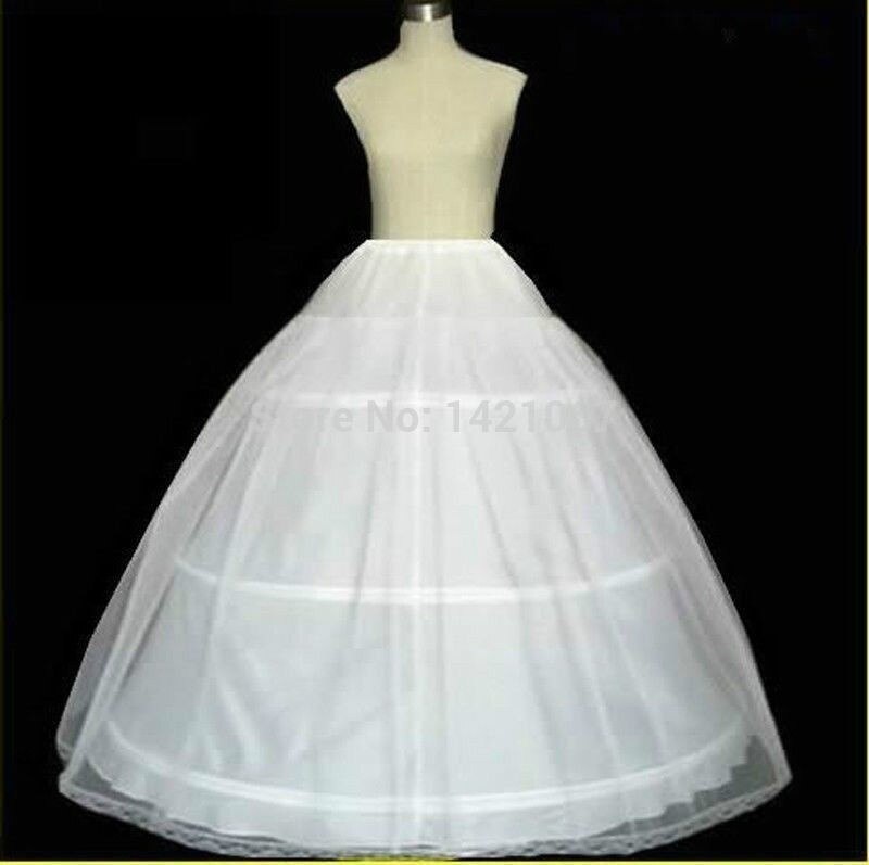 pas cher 3 cerceau blanc jupon Crinoline jupon pour robe de mariée robe de mariée