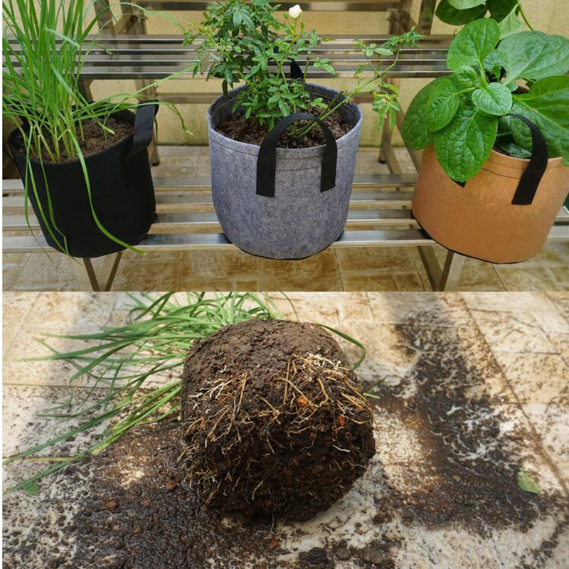 2 Sacchetti per coltivazione di piante da 5 galloni Crescita di patate Attrezzi da giardino domestico 7 galloni 10 galloni Piantare fiori albero da frutto Vasi in tessuto