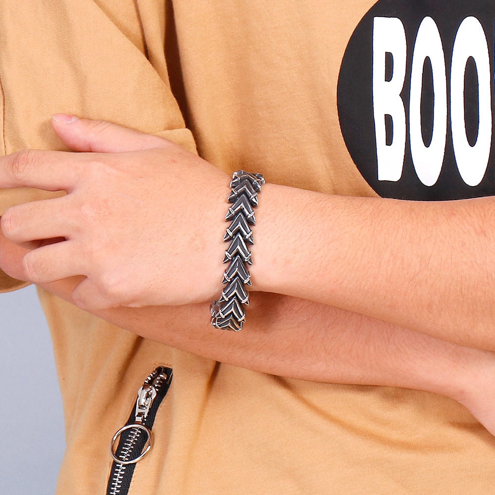 Hiphop Schedel Armband Voor Mannen Rvs Cool Chain Heren Armbanden Accessoires Gothic Biker Sieraden Mannelijke