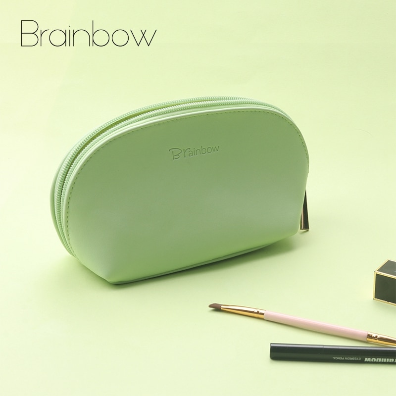 Brainbow kosmetiktaske multifunktion rejse makeup taske læder skønhed organisator pose dame vandtæt make up pose