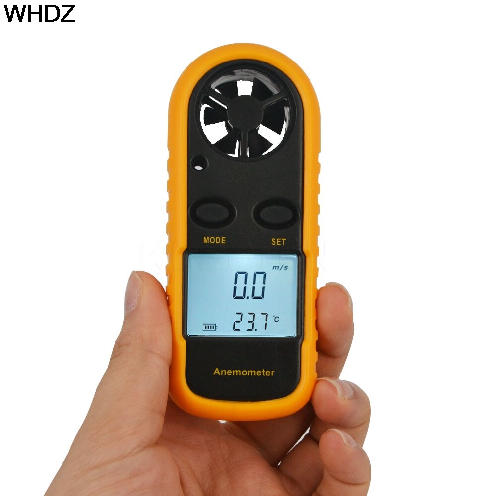 1 st Smart Anemometer LCD Digitale Anemometer Hand-held Wind Gauge Meter Meet Thermometer GM816 30 m/s (65MPH)