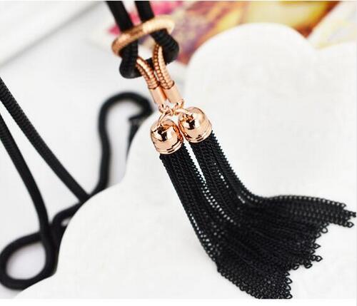 Meyfflin Long Necklace Crystal Women Necklace Jewelry Black Chain Drops Maxi Necklaces Pendants Kolye Collier: Type 3