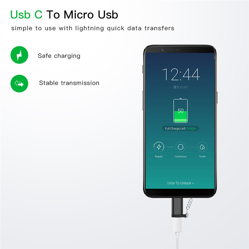 USB Type C-Adapter Micro USB female naar Type-C male Converter USB C OTG Kabel voor Samsung xiaomi Huawei Letv Macbook