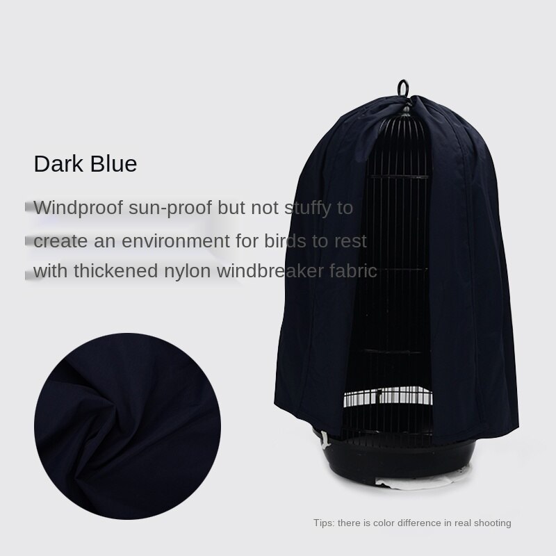 Nylon Winddicht Stofdicht Vogelkooi Cover Solid Ronde Myna Vogelkooi Cover Blackout Zonnebrandcrème Regendicht Doek Shading Cover ZA286