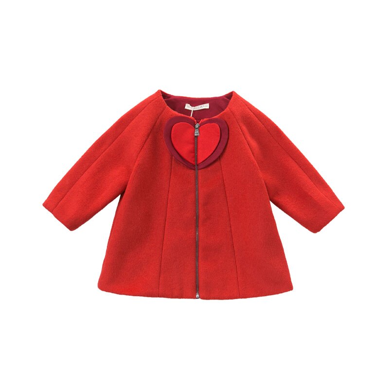 Db8422 dave bella baby piger uldjakke chidlren rød frakke spædbarn toddler boutique overtøj: 3t