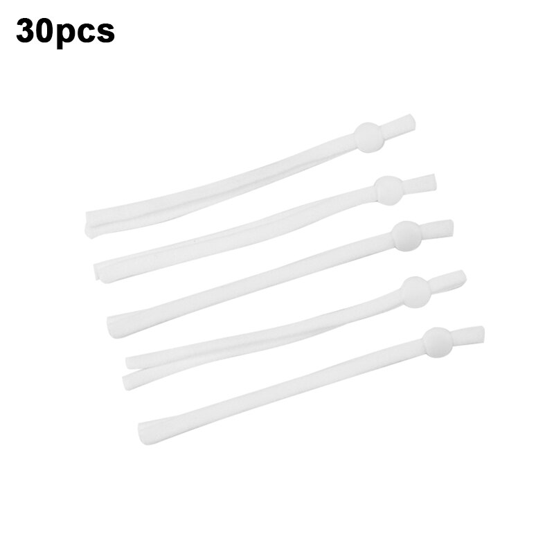 30 pièces masque plat élastique bande en caoutchouc corde oreille pendaison corde réglable bricolage doux noir blanc élastique couture masque artisanat accessoires: 10