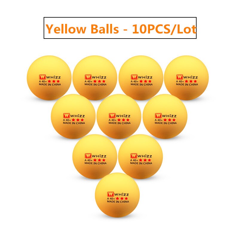 Whizz Pingpong Bal 3 Sterren Concurrentie Training Ballen Materialen Hoge Elasticiteit Ping-Pong Ballen: yellow balls 10PCS