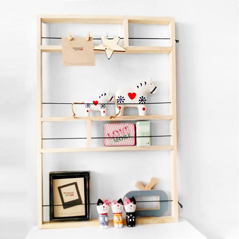 Wall Organizer Divided Storage Box Display Tray for Small Items Miniature Plant Jewelry Craft Stationary Wooden Drawer Organizer