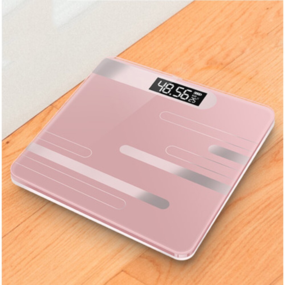 LCD Display Body Weighing Digital Health Weight Scale Bathroom Floor Electronic Body Floor Scales Glass Smart Scales Battery: D