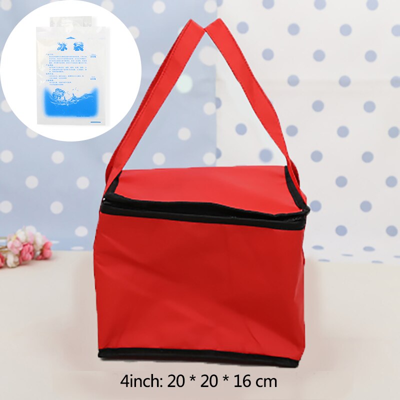 12" Waterproof Insulated Bag Cooler Bag Insulation Folding Picnic Portable Ice Pack Food Thermal Bag Food Bag Pizza Bag: 4inch