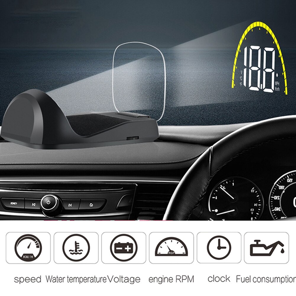 HUD per auto Head Up Display A8 5.5Inch OBD II OBD2 HUD per auto Head Up Display Auto Multi-color Windshied Schermo riflettente Velocità Display,esposizione dell'auto