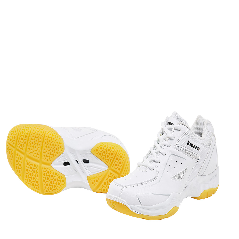 Original Kawasaki White Badminton Shoes Sports Shoes for men Breathable Indoor Court Sneakers K-077