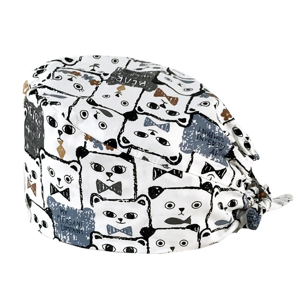 Operating Room Scrub Cap Hospital Nurse Work Cap Breathable Printing Beauty Salon Nursing Cap Custom: 12004