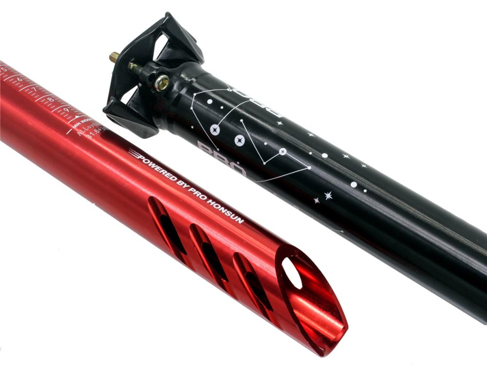 Tige de selle de vélo vtt arc-en-ciel, colorée CNC, Tube de siège DH XC AM, 27.2/30.8/31.6mm x 380mm