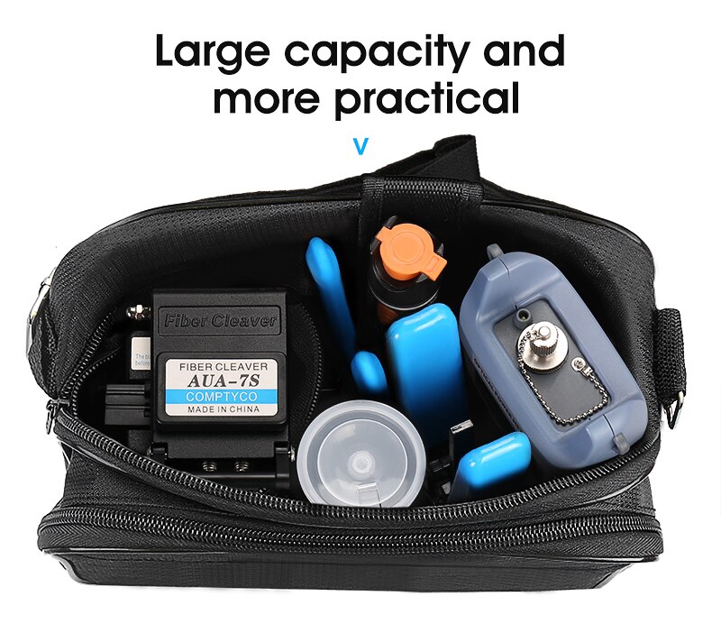 19 IN 1 FTTH Fiber Optic Tool Kit with -70~+10dBm Optical Power Meter 10MW Visual Fault Locator OPM VFL