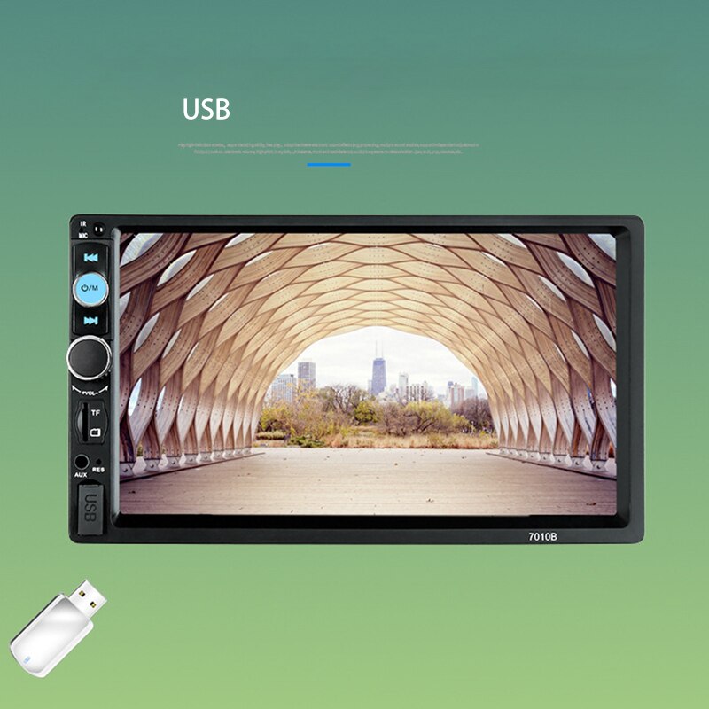 MP5 Player 7 Inch HD TFT Car MP5 Player Bluetooth Handsfree Car MP5 Card Machine 7010B Reversing