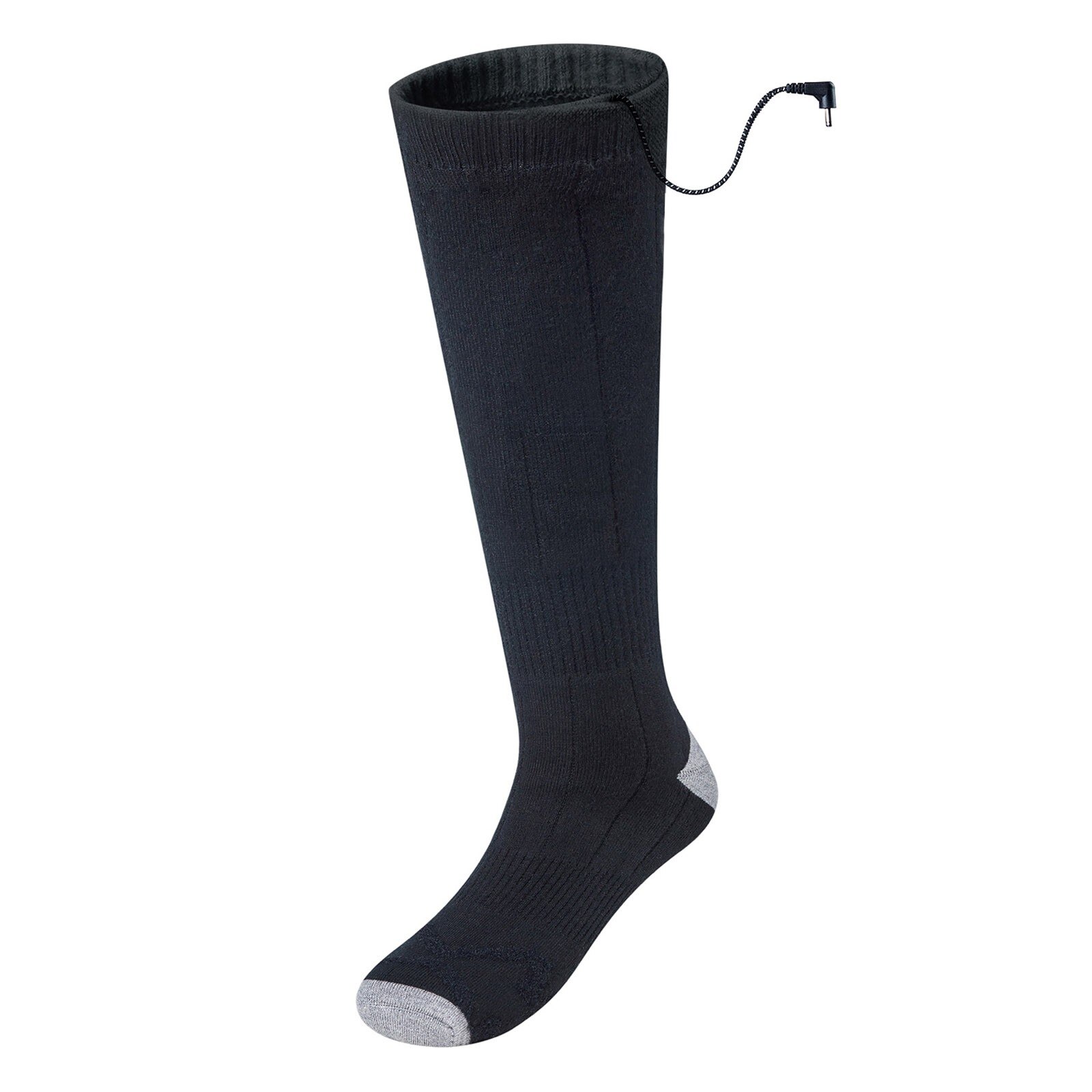 Calzino riscaldante tre modalità elastico confortevole resistente elettrico calzino caldo Set calzini riscaldati ricaricabili per uomo donna # G30: Black