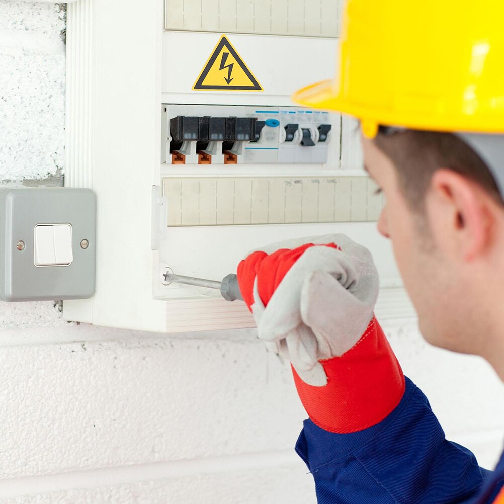 10Pcs Warning Label Warning Sticker Electric Shocks Warning Sign Electric Shocks Warning Sticker