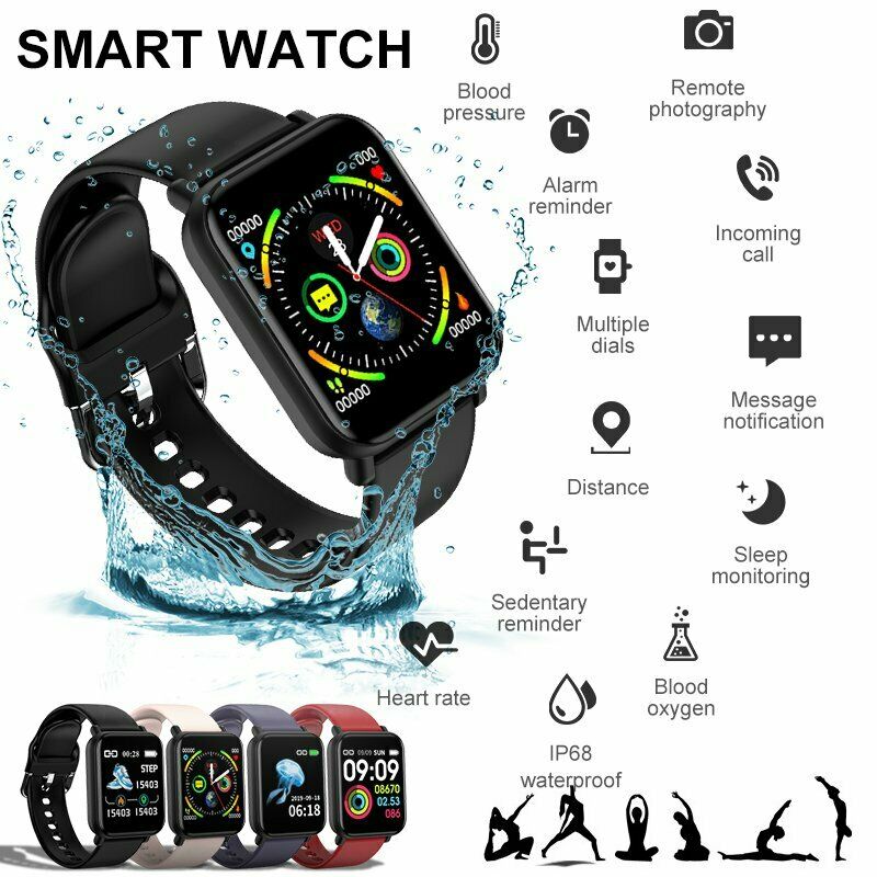R16 Smartwatch IP68 Waterdicht Hartslag Bloeddrukmeter Fitness Tracker Mannen Vrouwen Slimme Horloge Voor Apple Iphone Xiaomi