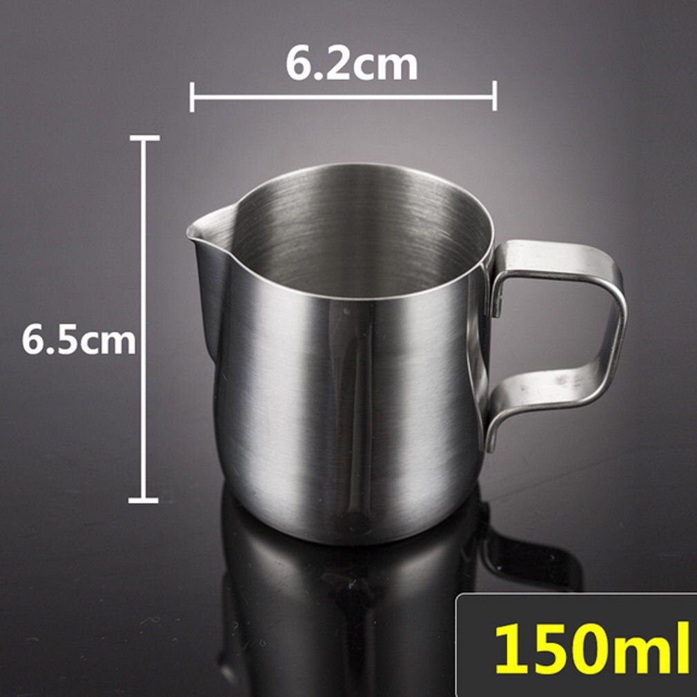 Pot à lait, mousseur à main en acier inoxydable de 350 ml + 600 ml