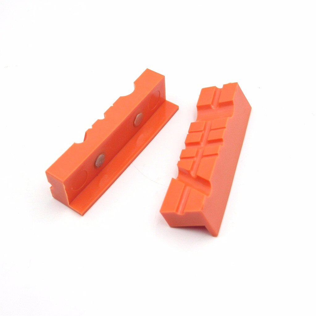 Pair Of Magnetic Soft Pad Jaws Rubber For Metal Vise 4.5Inch Long Pad Bench Vice Sep#11