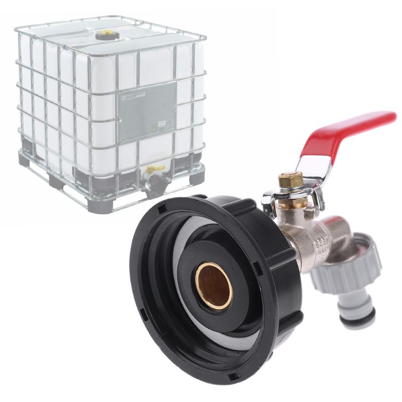 IBC Tank Adapter TANK DRAIN ADAPTER S60X6 To Brass Garden Tap With 1/2" Hose Fitting Oil Fuel Water