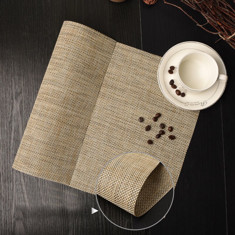 45X30cm Kitchen Simple Pure Color Placemat PVC Dining Table Mat Table Placemats for Table Decoration Accessories Coaster Pad: D