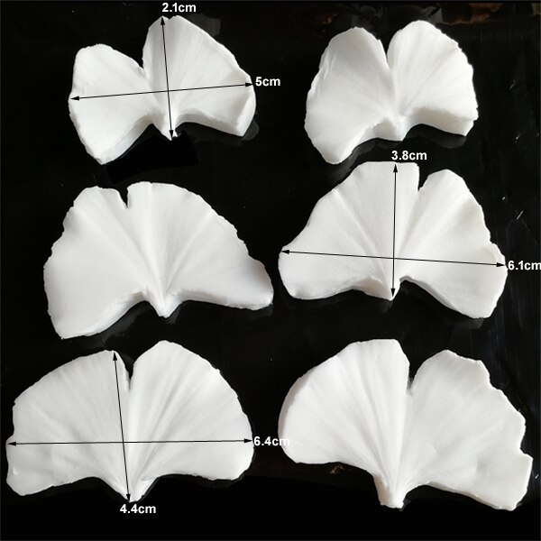 Ginkgo Leaves Veiners Silicone Molds Fondant Gumpaste Clay Water Paper Cake Decorating Tools ,Sugarcraft Cutters CS266