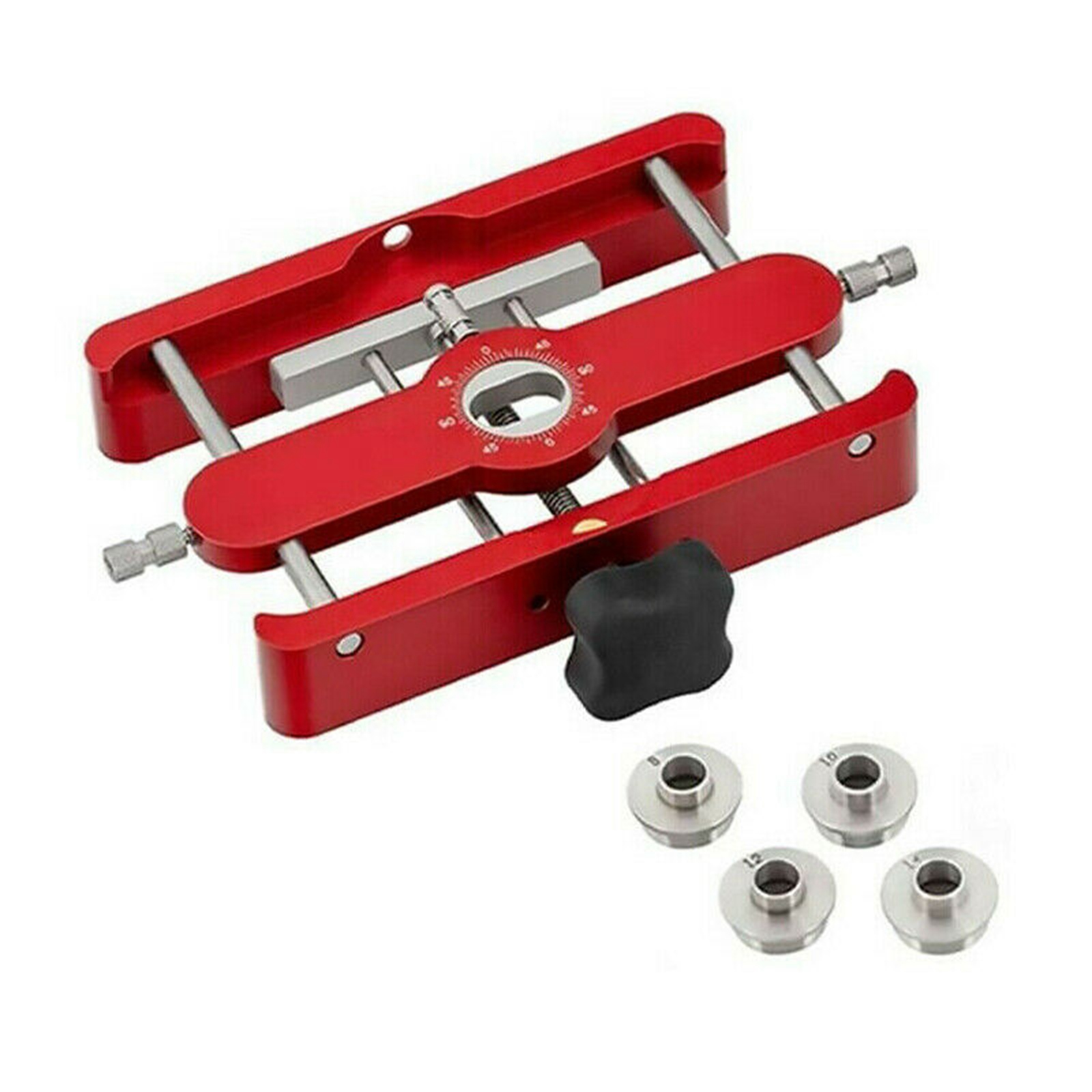 Precision Mortising Jig &amp; Loose Tenon Joinery Jig 2 in 1 Punch Locator Doweling Red
