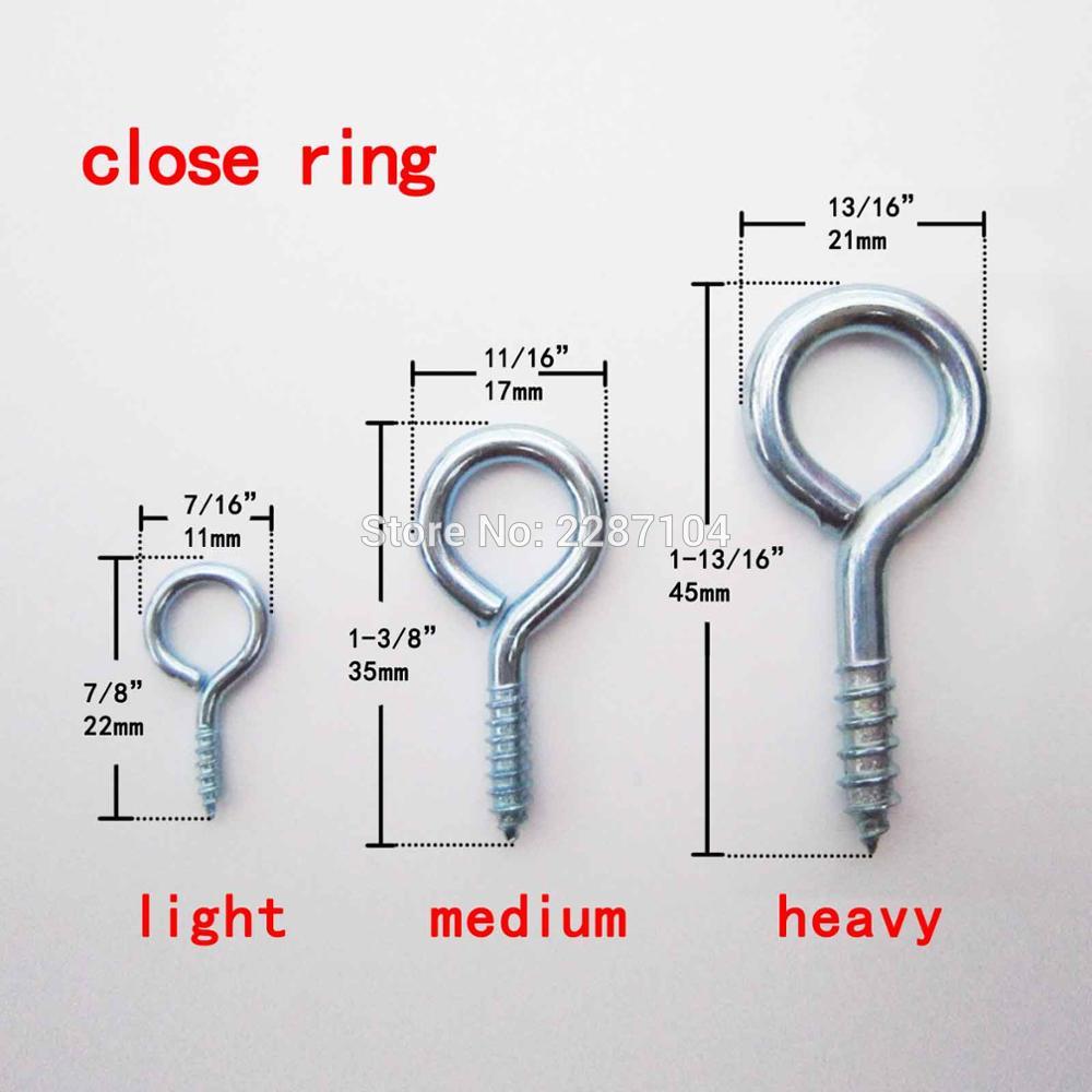 25X Zilver Foto Lamp Licht Kast Plant Meubels Gordijn Draad Eye Bolt Eyebolt Schroef In Spiraal Hanger L C Cup O Ring Haak