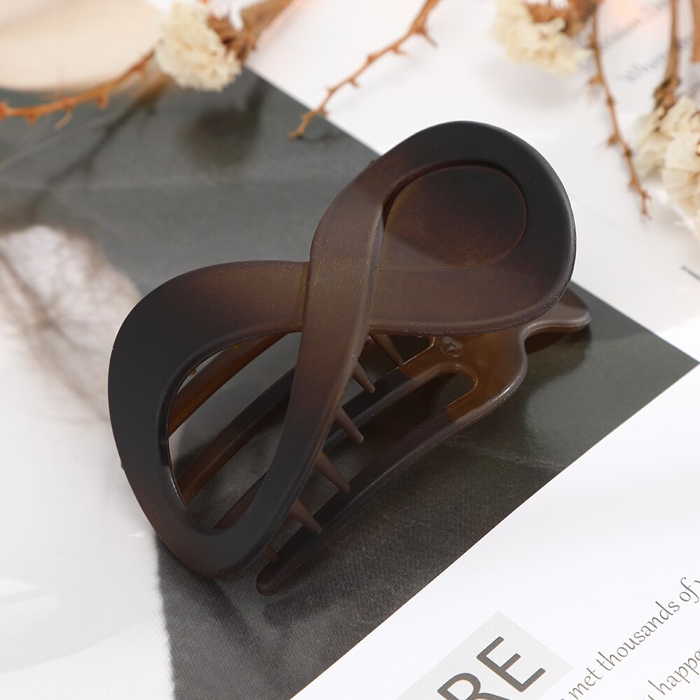 Pince à cheveux en forme de bec de canard pour femmes et filles, pince à cheveux en plastique sans couture, épingles à cheveux simples, outils de coiffure, accessoires: B