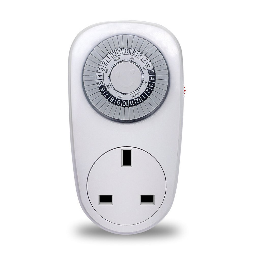 24 Hours Plug in Mechanical Grounded Programmable Timer Switch Smart Countdown Switch Socket Indoor Auto Power off