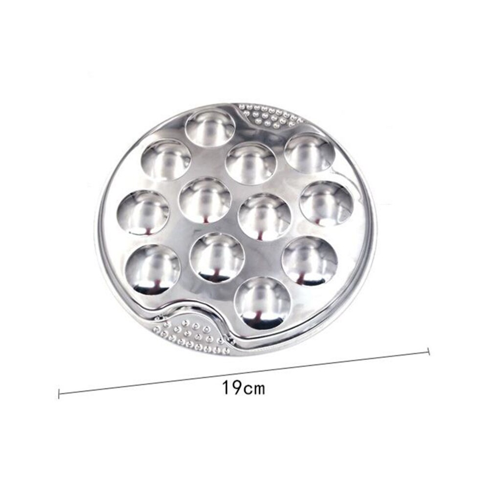 Stainless Steel Escargot Dish Server 12 Positions Baked Snail Plate Kitchen Serving Utensil