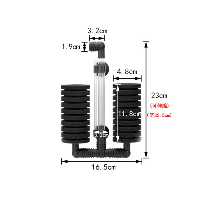 Aquarium Ultrastille Kleine Pneumatische Filter Accessoires Aquarium Biochemische Spons Hoek Filter