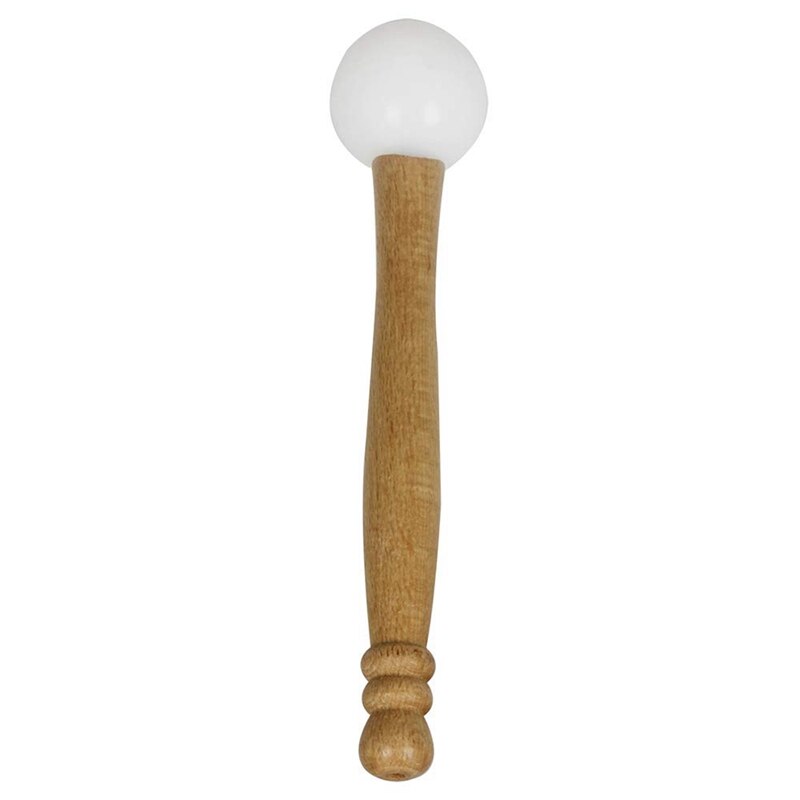 Crystal Singing Bowl, Wooden Handle Rubber Beater Hand Percussion Meditation Sound Bowl Accessory