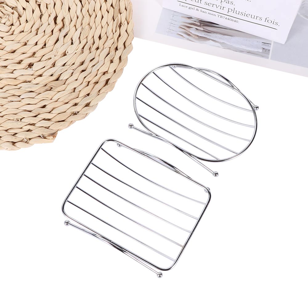 Stainless Steel Soap Dish Bathroom Storage Soap Rack Plate Box Container Wall Storage Rack Holder