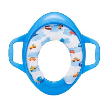 Kids Cartoon Potty Toilet Seat Pad Baby Soft Toilet Training Seat Cushion Child Seat With Handles Baby Toilet Seats Pedestal Pan: Blue