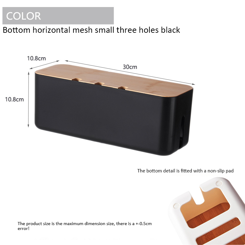 Cable Management Box Cable Box-Outlet Cord Storage Organizer for TV Wires Computer Router USB Hub and Under Desk Power Strip: green