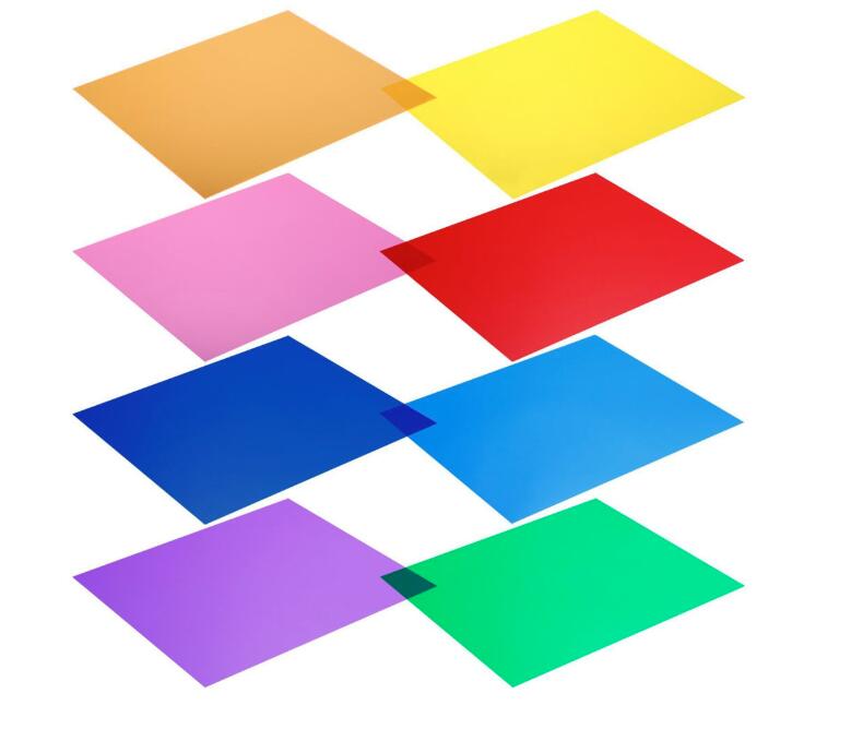 Selens 12 " /30cm 8/11 sett pakke med gelark gjennomsiktig fargekorrigering lys gelfilter til fotografering yongnuo strobe blits: 8 sett