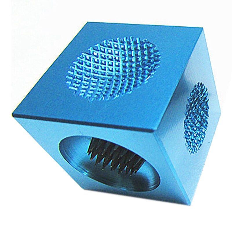 Square Billiards Pool Cue Tip Tool Shaper Club Tip Sharpener Snooker: Blue