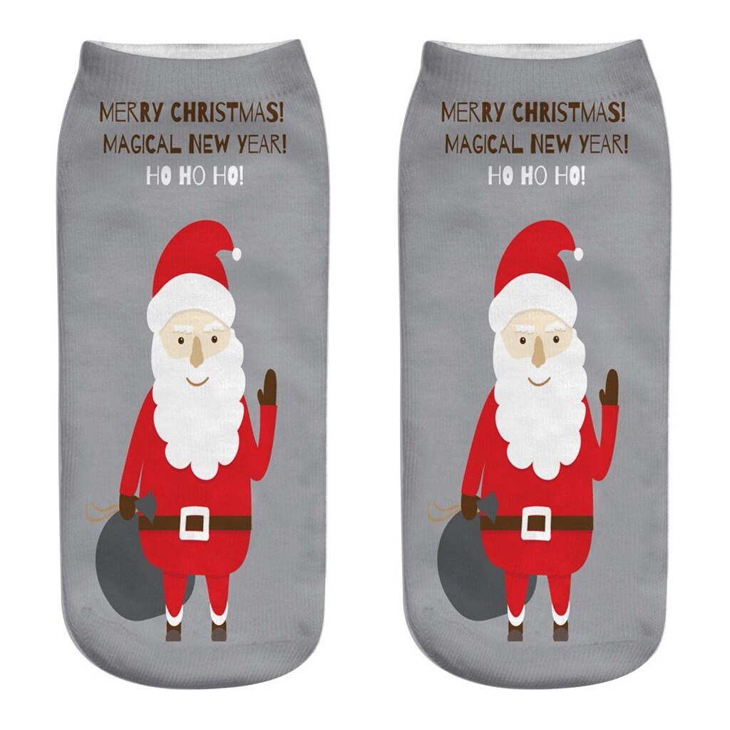 Christmas Tree Snow Elk Cotton Happy Socks Peonfly Autumn Winter Christmas Socks Men Funny Year Santa Claus