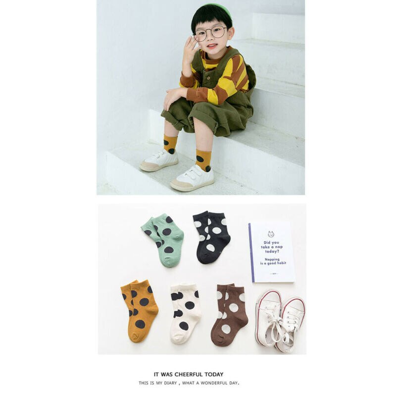 1-8Y 5 Pairs/sets Baby Jongen Meisje Katoenen Sokken Crew Enkelsokken Lot Casual Mode Kids Baby Sokken
