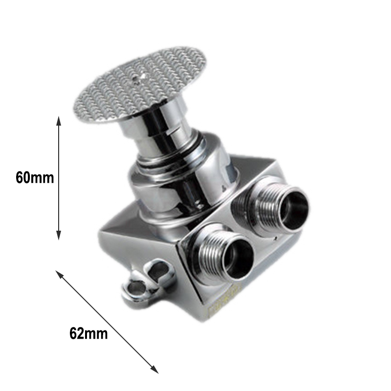 1x Copper Single Floor Foot Pedal Control Switch Valve Faucet Automatic Cold Water Tap Foot Pedal Valve for Hospitals Factories
