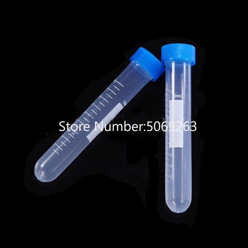 100 pieces/pack 10mL Lab Plastic Centrifuge tube Screw Cap Laboratory Centrifugal Test Tube