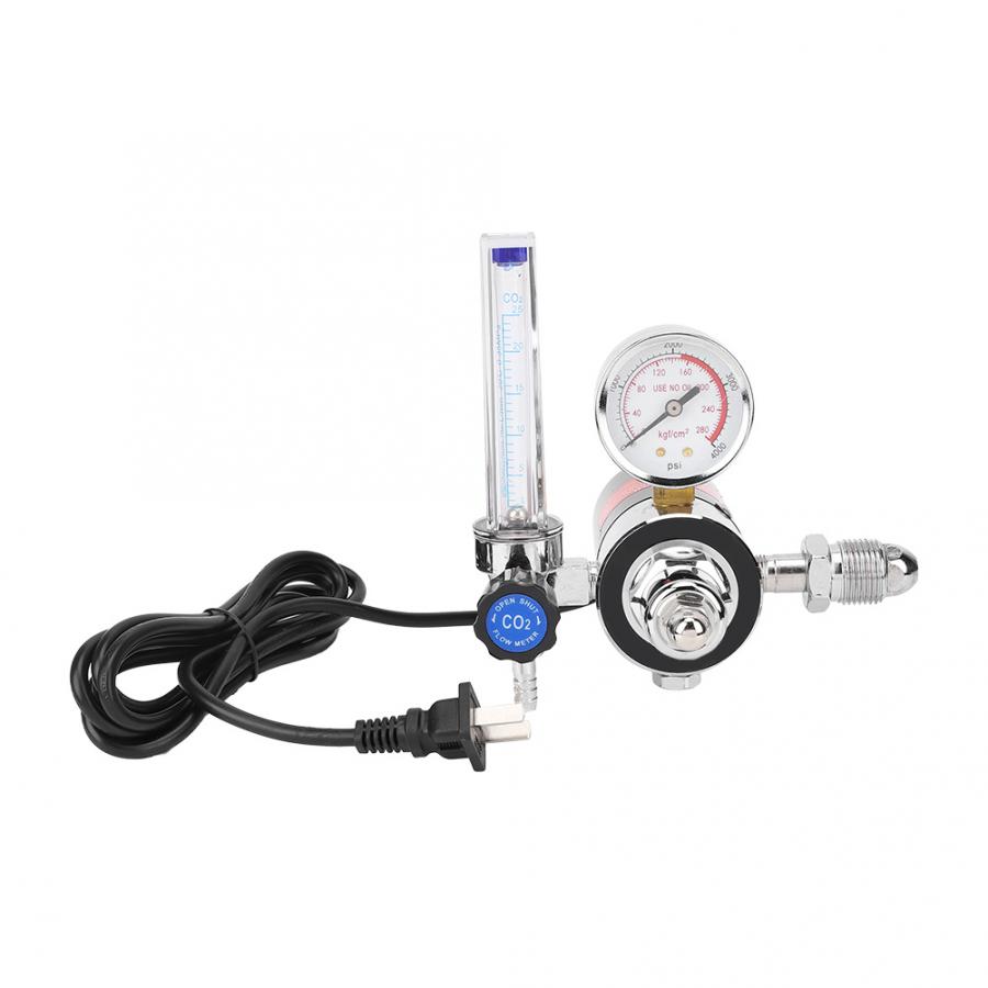 WX-120 G5/8 (CGA 580) CO2 Regulator Gauge Pressure Reducer Chinese Plug 220V Regulator Regulator