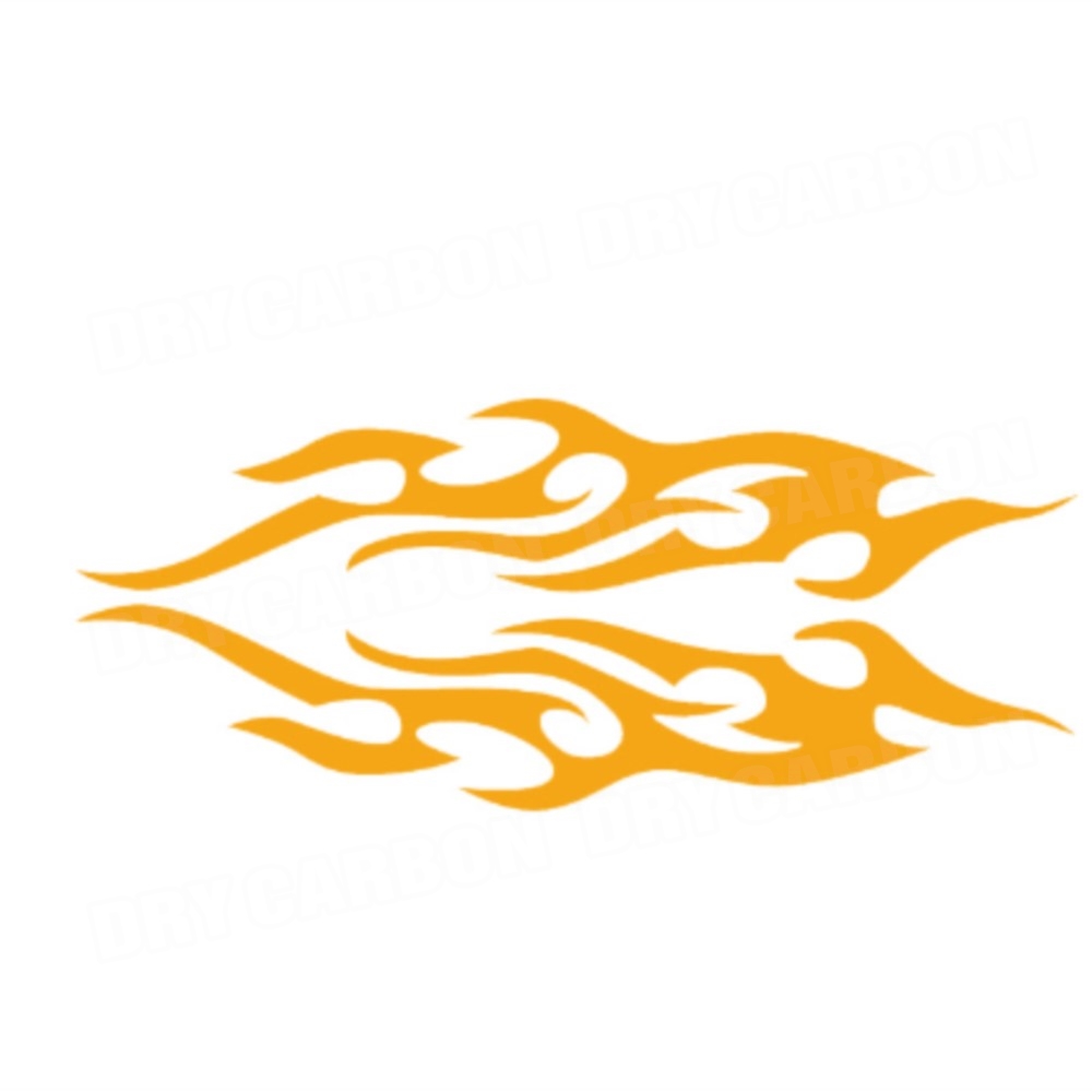 DIY Flame Vinyl Decal Sticker Waterproof For Car Motorcycle Gas Tank Waterproof Motorcycle Flame Sticker Kit Decals Universal: Gold