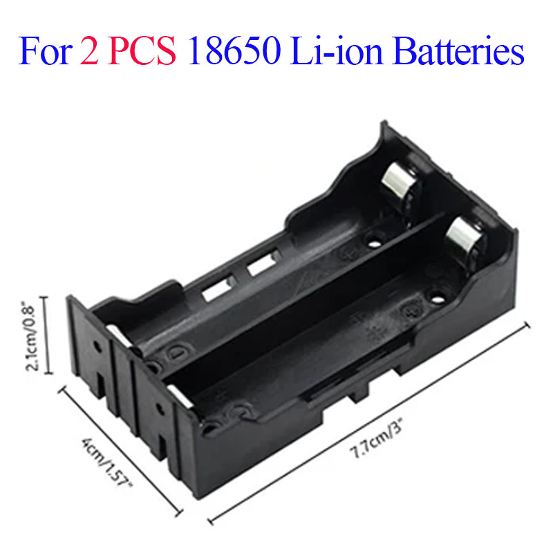 18650 Lithium Ion Battery Storage Box 3.7V 1 2 3 4 Cell Socket For Circuit Board Product Aging Test Stand Development Tool: Blue