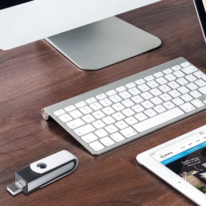 Usb Ionische Oxygen Bar Freshber Luchtreiniger Ionisator Voor Laptop Zwart + Wit