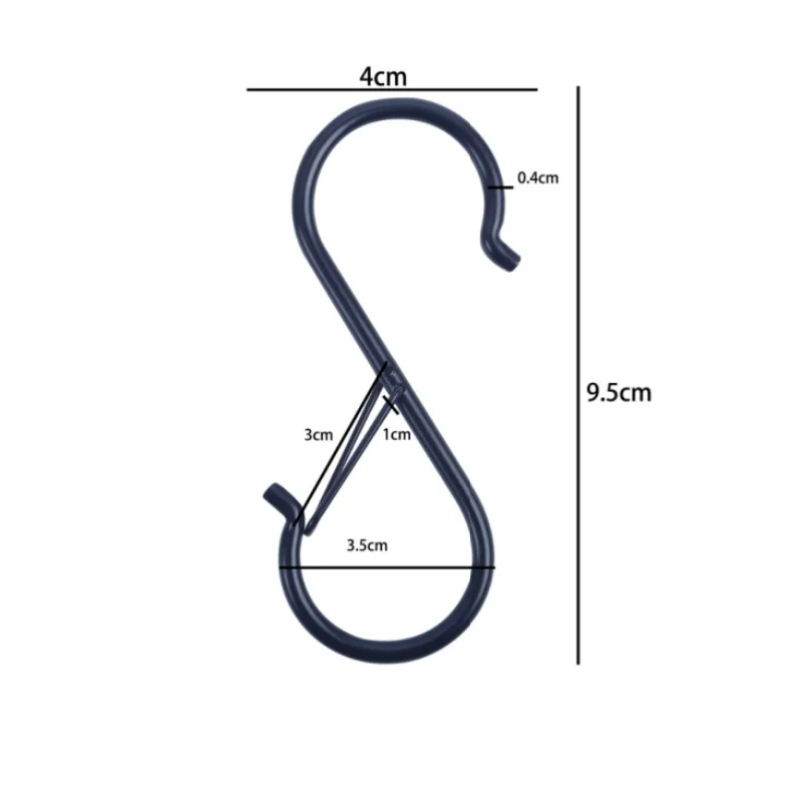 10 st krokar för att hänga upp köksredskap, krokar för garderobshängning, krokar för att hänga upp växter, kläder, köksredskap
